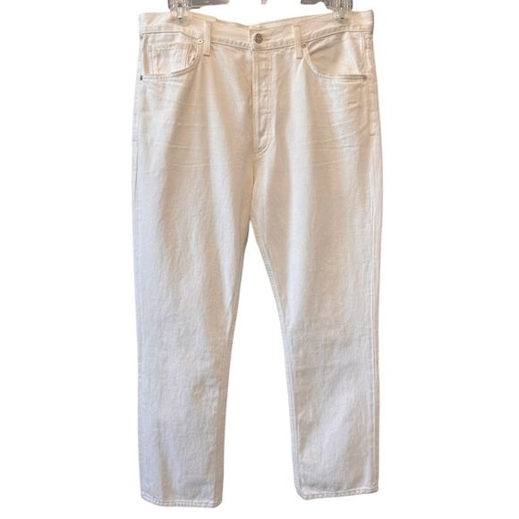 NEW CITIZENS OF HUMANITY White Charlotte High Rise Straight Leg Jeans Size 32 - Picture 5 of 11